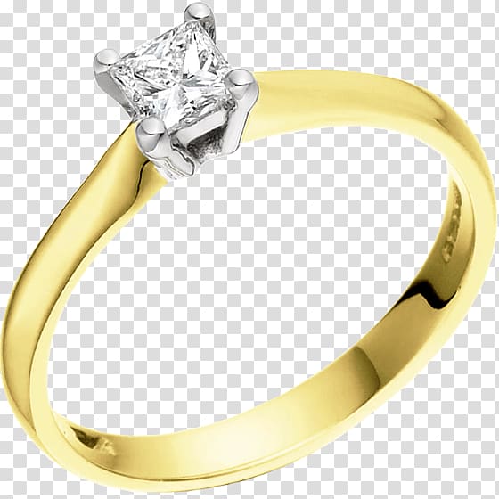 Diamond Wedding ring Engagement ring Princess cut, diamond transparent background PNG clipart