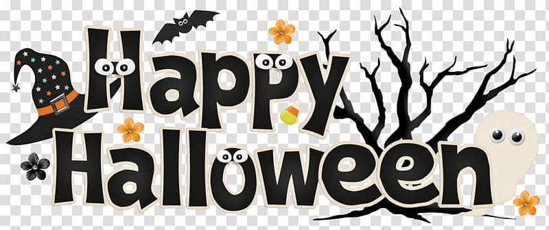 Happy Halloween illustration, Happy Halloween Funny Banner transparent background PNG clipart