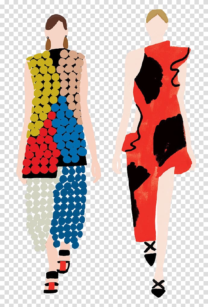 Fashion Model Runway Illustration, cartoon catwalk model transparent background PNG clipart