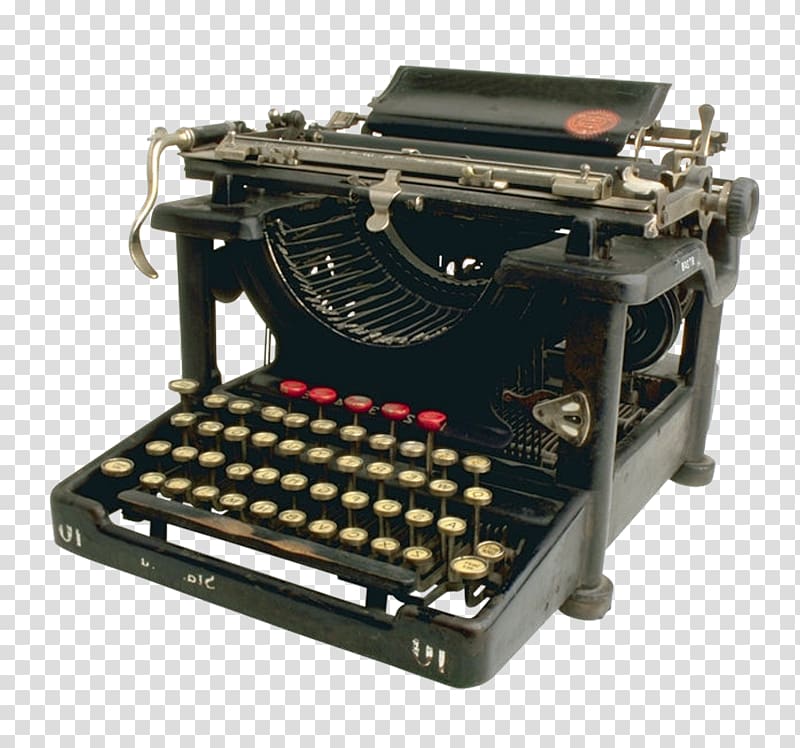 black typewriter art, Typewriter Microphone , Typewriter transparent background PNG clipart