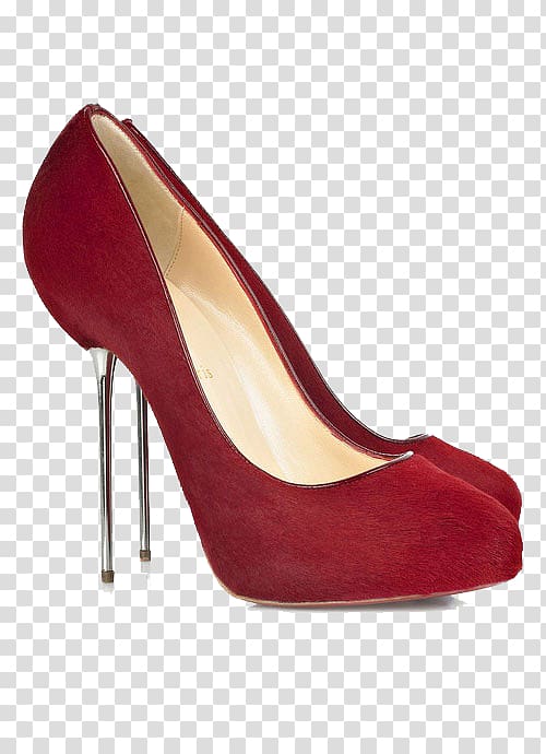 Court shoe Red Patent leather Fashion, Ultrafine Scrub with red high heels transparent background PNG clipart