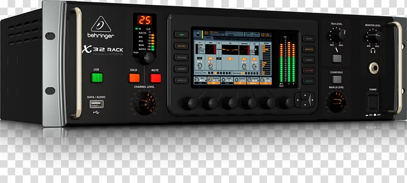 Audio Mixers Digital mixing console 19-inch rack Behringer, Mixer transparent background PNG clipart