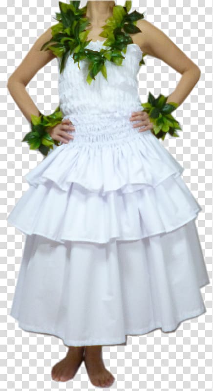 Wedding dress Hula Costume Flower girl, hula skirt transparent background PNG clipart