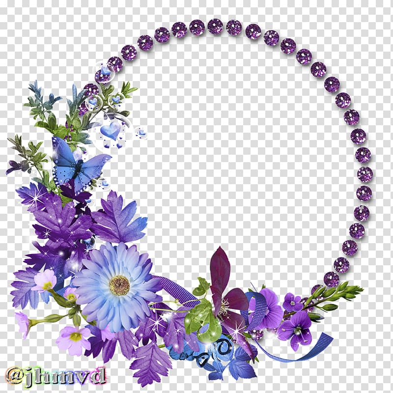 Frames Flower Floral design Borders and Frames, Purple Yam transparent background PNG clipart