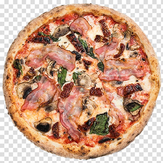 California-style pizza Sicilian pizza Prosciutto Quiche, pizza transparent background PNG clipart