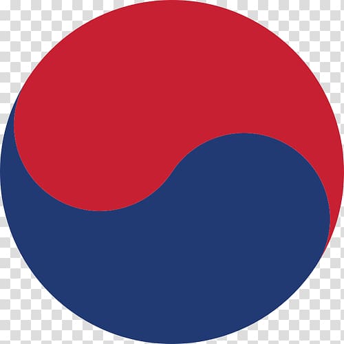 red and blue yin-yang , Joseon Flag of South Korea Yin and yang Taegeuk Hangul, korean transparent background PNG clipart