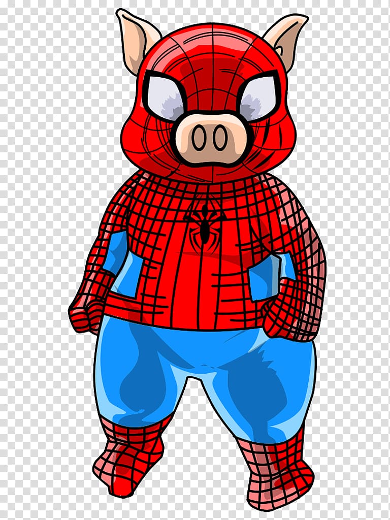 Spider Pig Costume T-shirt Spider-Man, spider pig transparent background PNG clipart