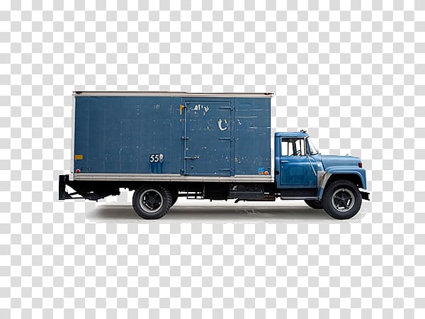 Car Truck Van Commercial vehicle, Big blue truck transparent background PNG clipart