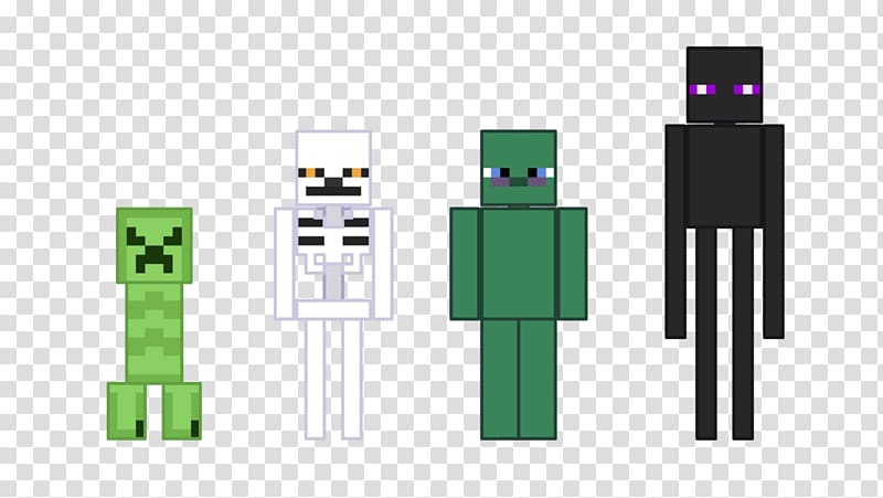 Minecraft Video game Enderman Player character, Major Craft transparent background PNG clipart