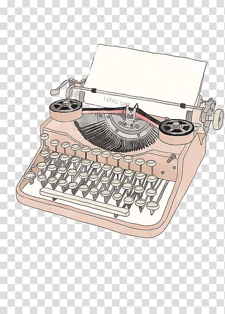 Paper Typewriter Drawing, typewriter transparent background PNG clipart