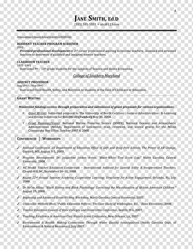 Resume Teacher Cover Letter Education Professor Rubbish Childern Transparent Background Png Clipart Hiclipart