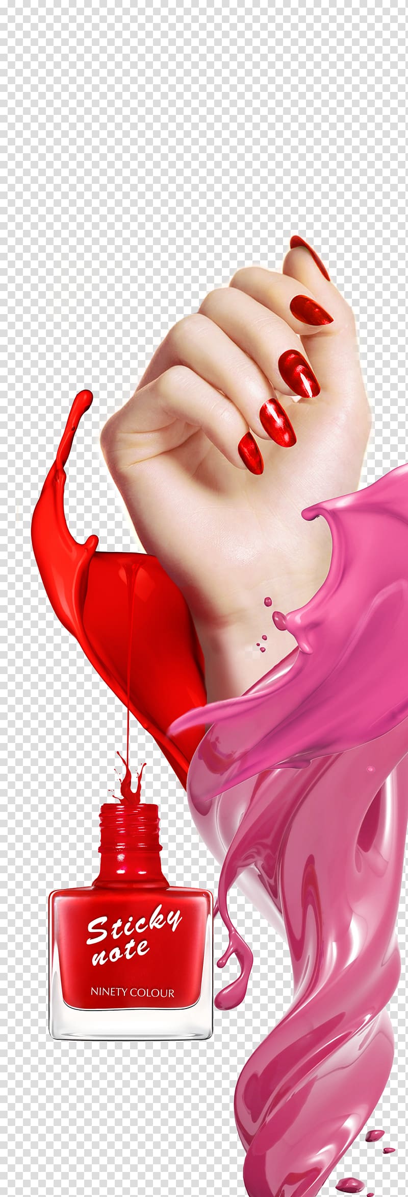 person's right hand illustration, Nail art Poster Gel nails Manicure, Nail transparent background PNG clipart