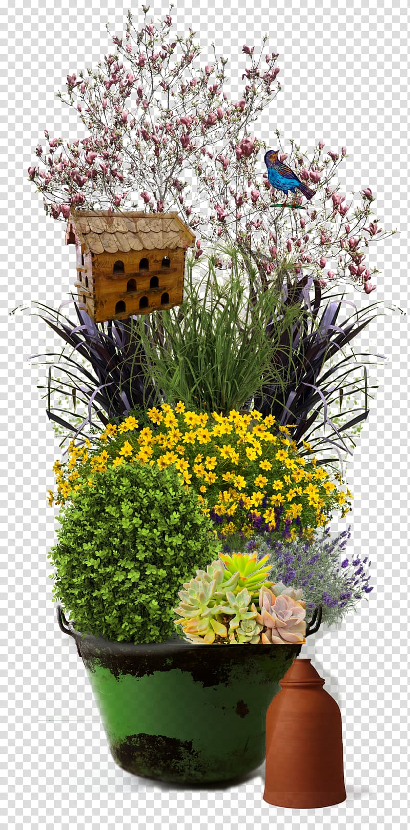 Floral design Cut flowers Flowerpot Flower bouquet, Container Garden transparent background PNG clipart
