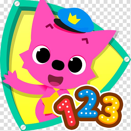 pink cat illustration, Pinkfong 123 Numbers, Count & Tracing Game Song, 123 transparent background PNG clipart
