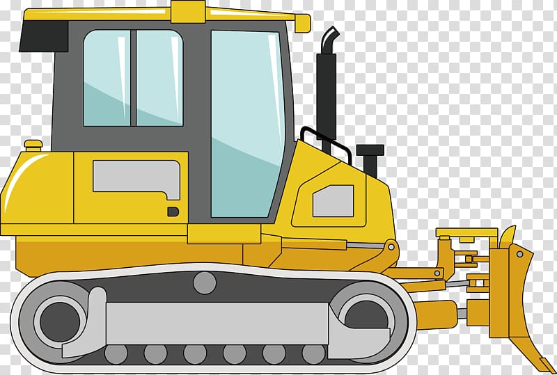 Bulldozer Heavy equipment Machine Excavator, Small bulldozers for construction machinery transparent background PNG clipart
