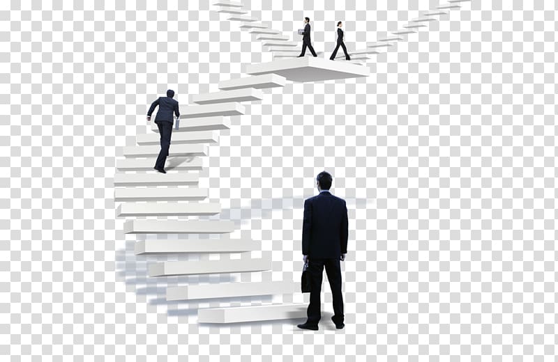 man standing on white stairs illustration, Stairs Advertising, The man walking on the stairs transparent background PNG clipart