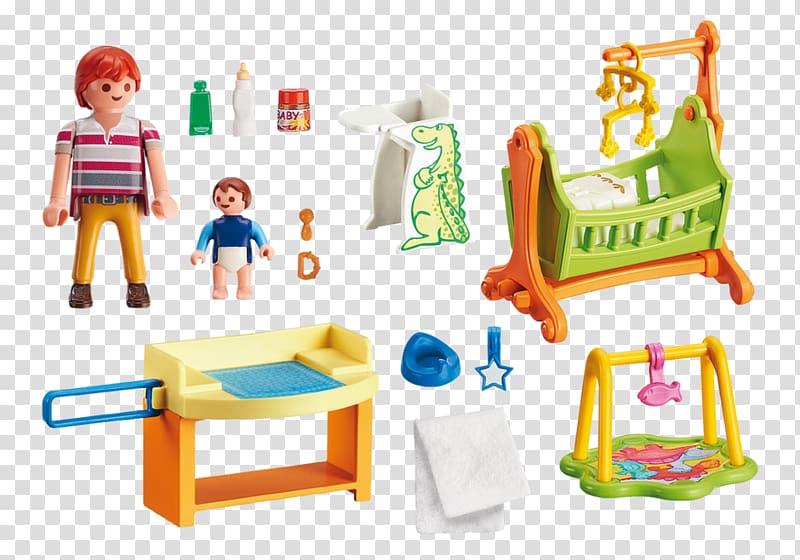 Playmobil 6644 City Life Zoo Alligator With Babies Baby Room with Cradle Dollhouse Toy, toy transparent background PNG clipart