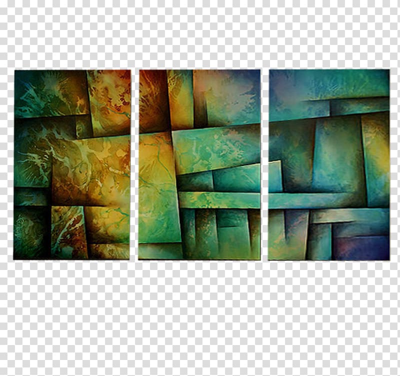 Modern art Painting Triptych Abstract art Contemporary art, painting transparent background PNG clipart
