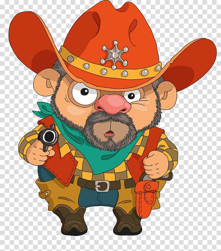cowboy illustration, Cowboy cartoons Illustration, Little Pirate gun transparent background PNG clipart