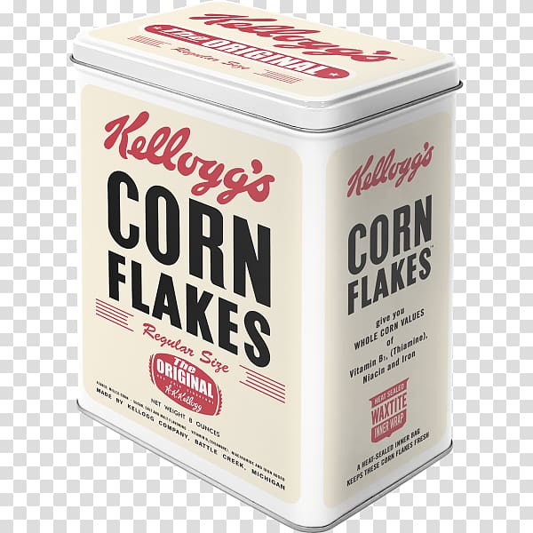 Corn flakes Breakfast cereal Kellogg's Tin box Tin can, box transparent background PNG clipart