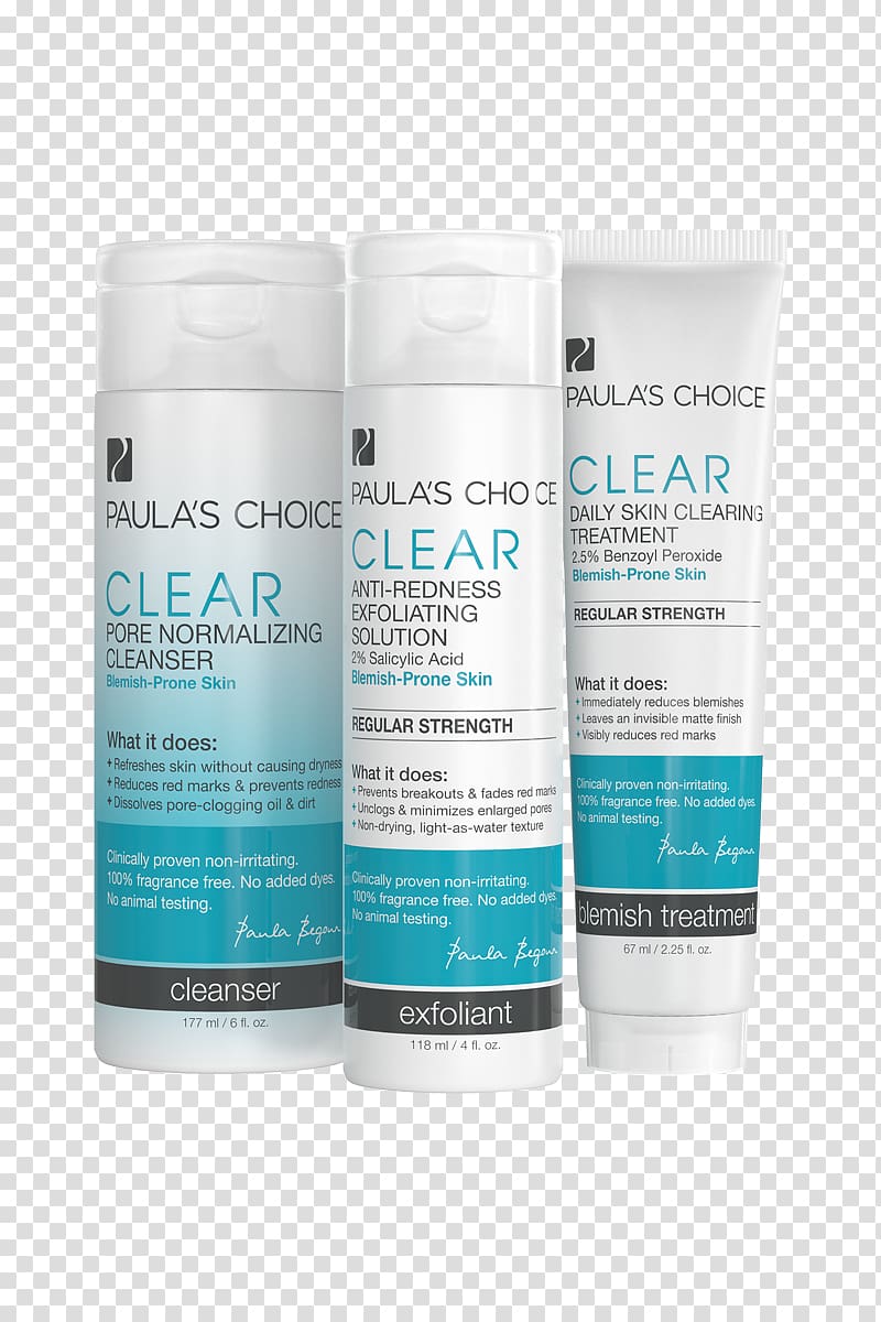 Paula\'s Choice CLEAR Regular Strength Daily Skin Clearing Treatment with 2.5% Benzoyl Peroxide Paula\'s Choice Clear Regular Strength Kit Acne, Acne Scars transparent background PNG clipart