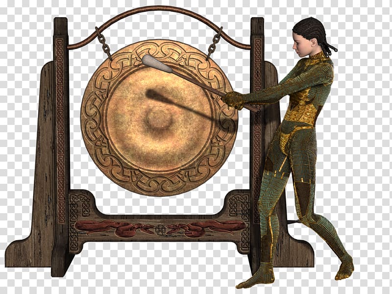 Gong Musical Instruments Sound Kempul, medieval transparent background PNG clipart