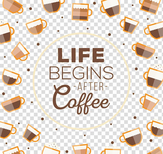 Coffee Cappuccino Latte Espresso Cafe, Creative cute coffee transparent background PNG clipart