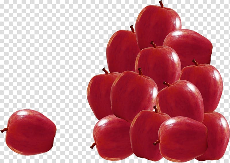 Apple Tomato Fruit Food, Red Delicious apples transparent background PNG clipart