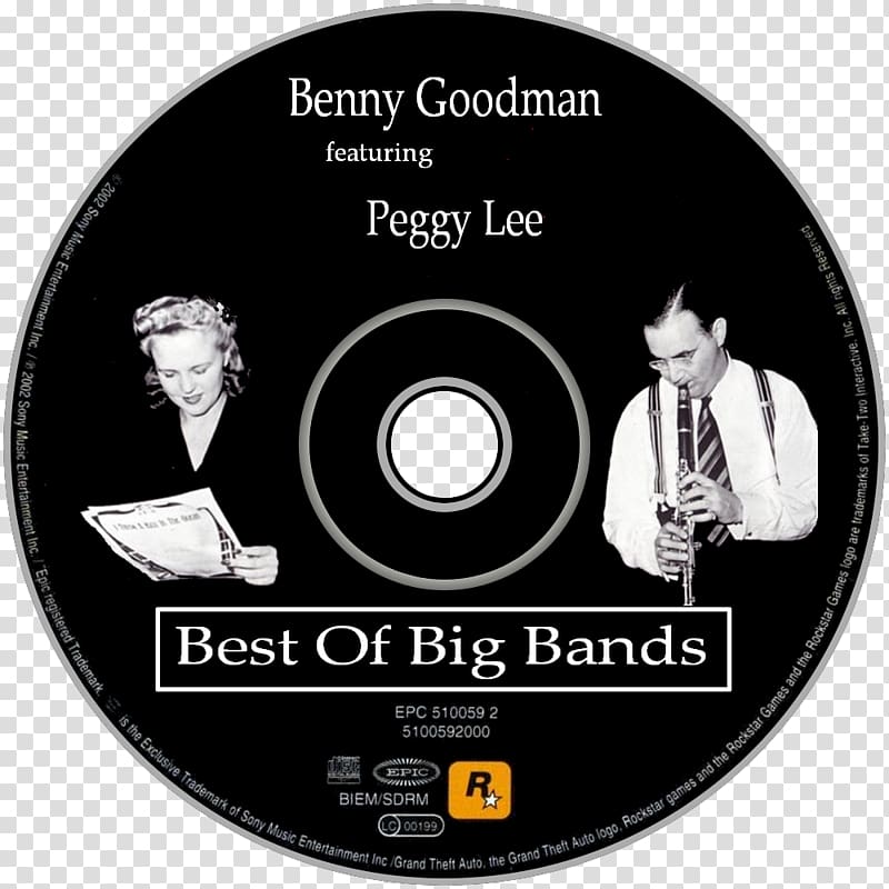 Compact disc Best of the Big Bands: Benny Goodman Featuring Peggy Lee Best of Big Bands: Benny Goodman (feat. Helen Forrest), Benny B transparent background PNG clipart