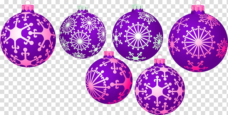 Christmas ornament Euclidean Christmas decoration, Purple snowflake ornament decoration pattern transparent background PNG clipart