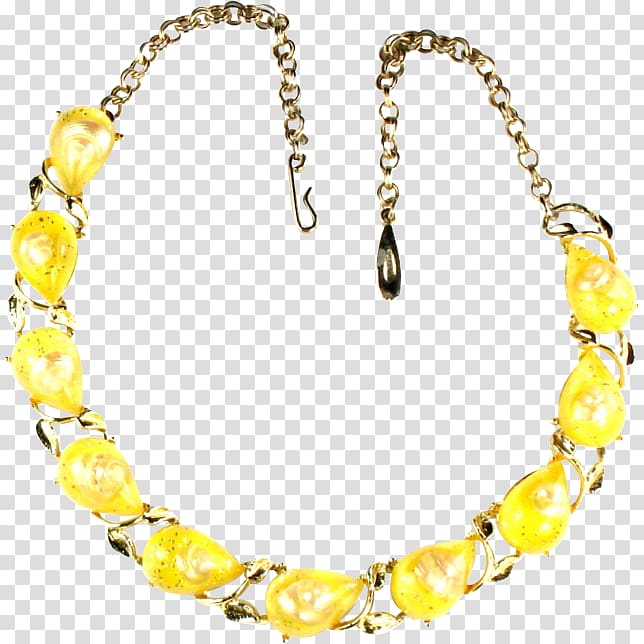 Amber Earring Yellow Necklace Bracelet, necklace transparent background PNG clipart