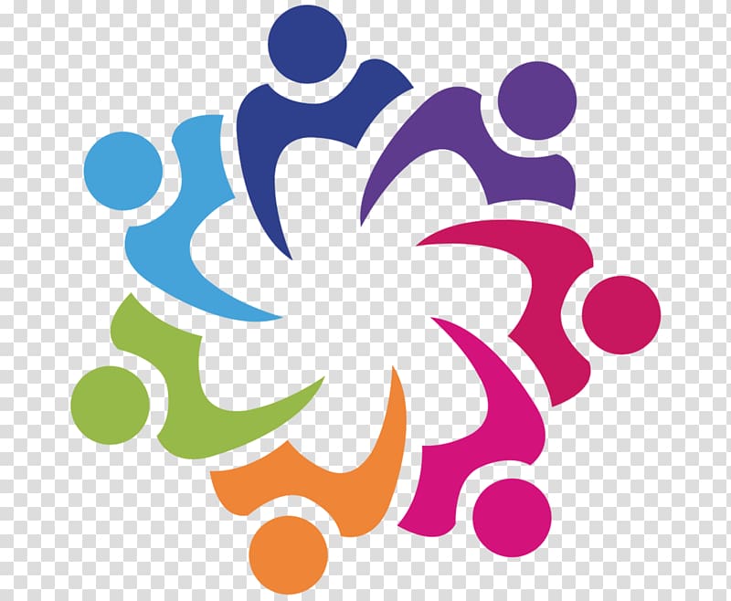 multi-colored logo, Logo Teamwork, Community transparent background PNG clipart