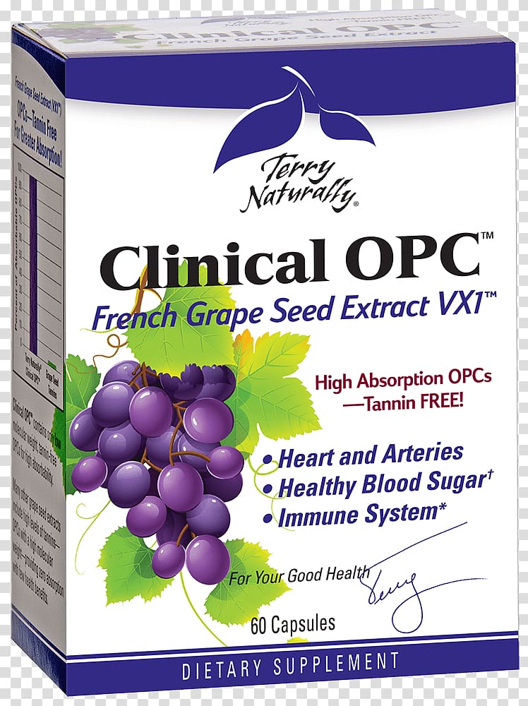 Grape seed extract Proanthocyanidin Europharma (Terry Naturally Brand) Dietary supplement, grape transparent background PNG clipart