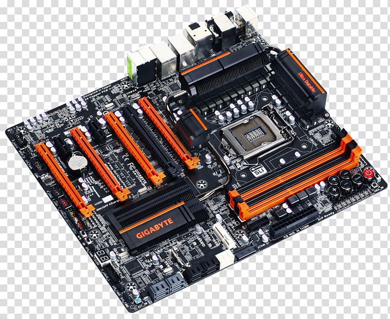 Video card Motherboard Intel Gigabyte Technology Sound card, Motherboard Pic transparent background PNG clipart