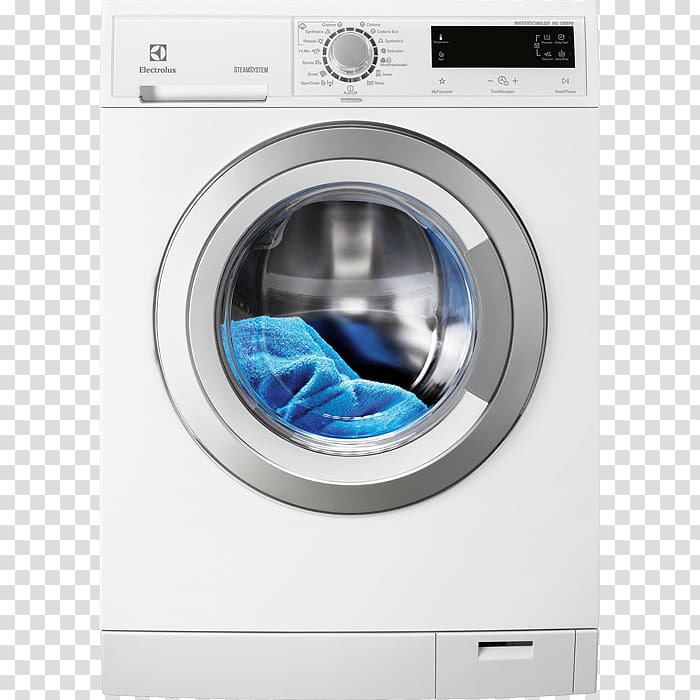 Washing Machines Electrolux Combo washer dryer Home appliance Clothes dryer, major household appliances transparent background PNG clipart