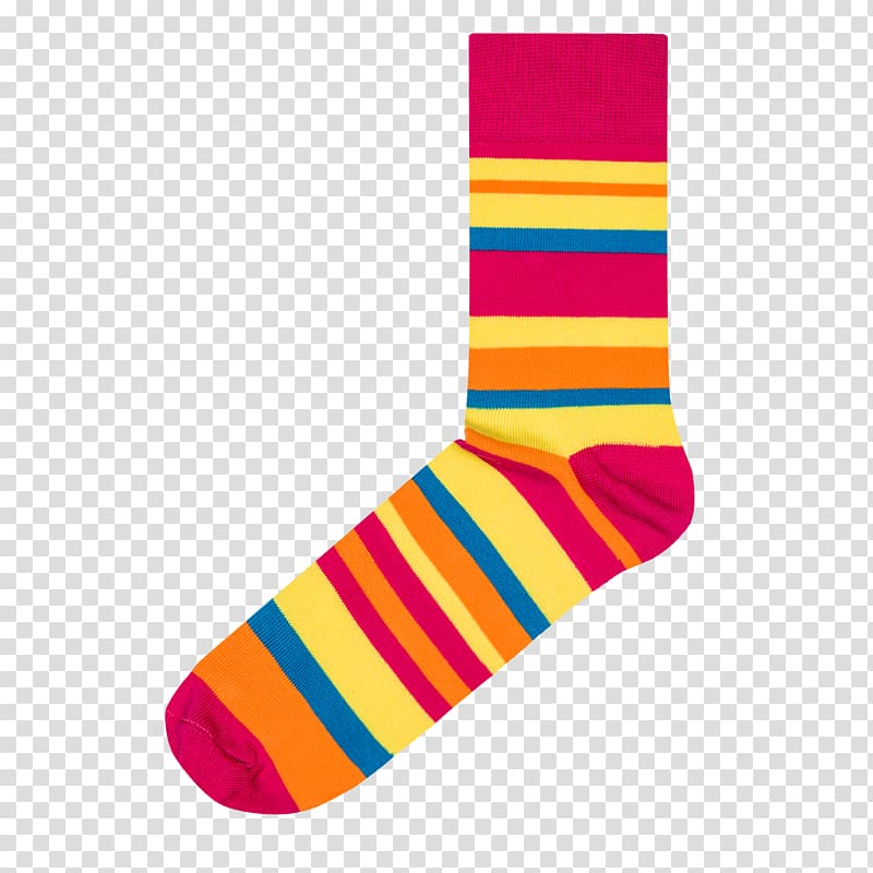 Sock Yellow Rainbow Tours Blue White, Rainbow Stripes transparent background PNG clipart