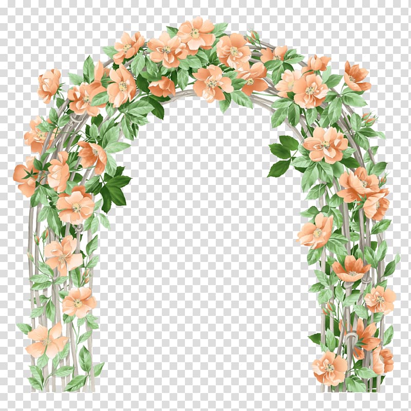 flowers arch transparent background PNG clipart