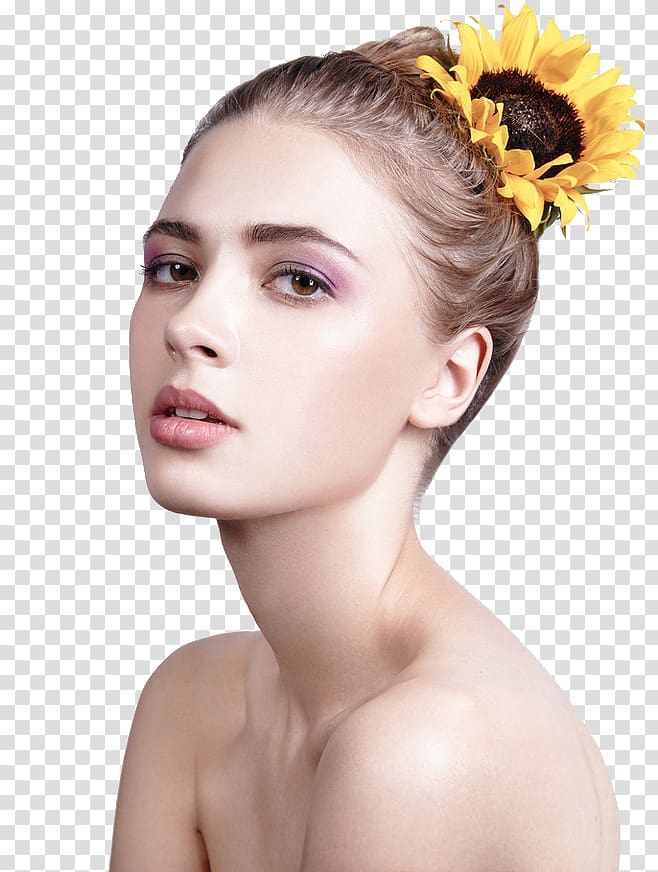fashion makeup female face closeup transparent background PNG clipart