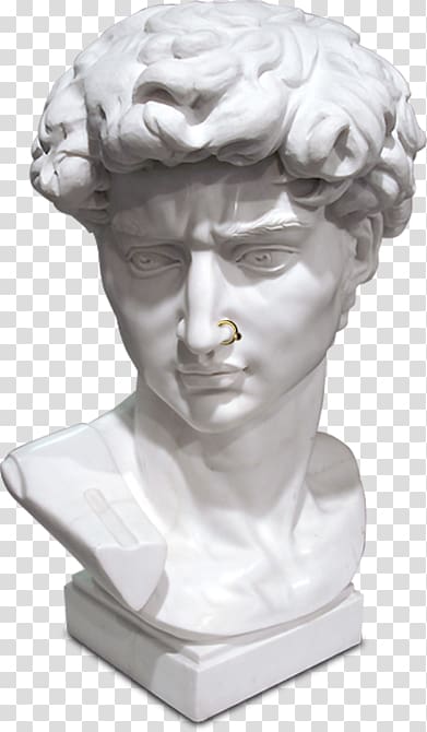 Bust David Marble sculpture Stone carving Statue, others transparent background PNG clipart