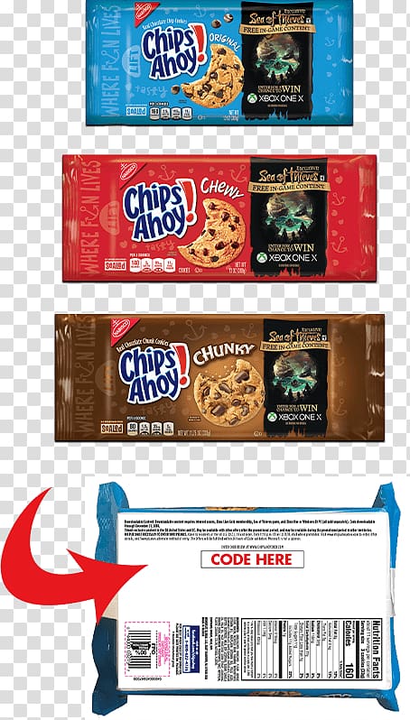 Sea of Thieves Chocolate chip cookie Chips Ahoy! Biscuits Xbox One, chips ahoy transparent background PNG clipart