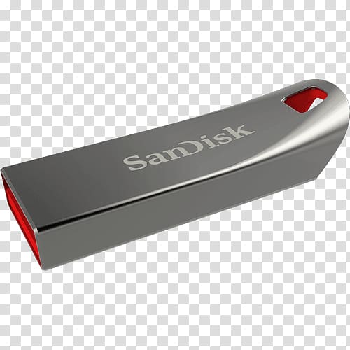 USB Flash Drives Cruzer Enterprise SanDisk Cruzer Force Flash memory, USB transparent background PNG clipart