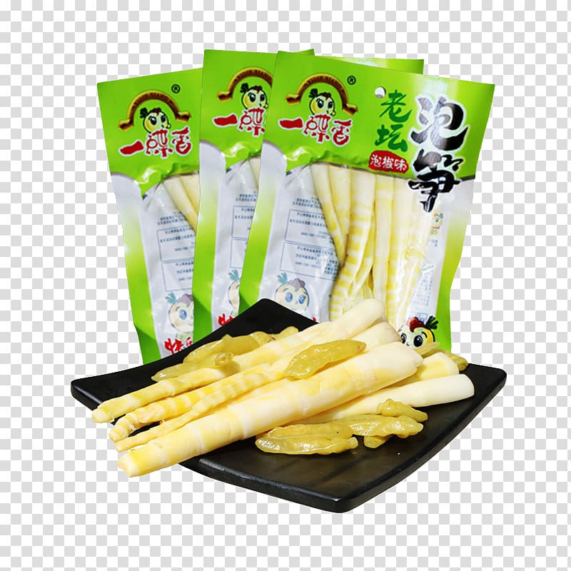 Sichuan cuisine French fries Vegetarian cuisine Junk food, Sichuan specialty dish a fragrant bamboo shoots Pickle transparent background PNG clipart