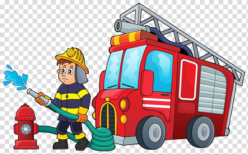 fire man , Fire engine Firefighter Cartoon Illustration, Fireman transparent background PNG clipart