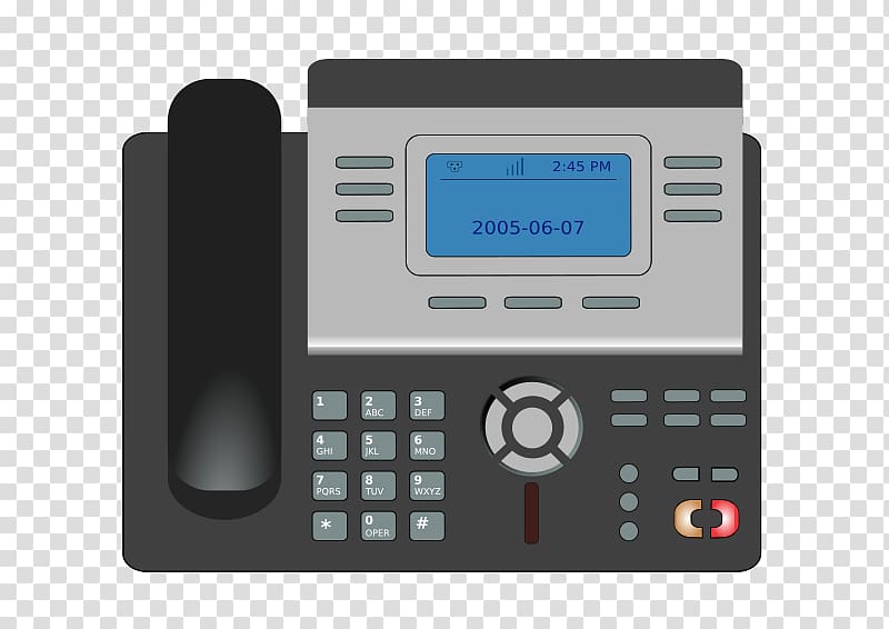 VoIP phone Voice over IP Telephone Mobile phone , Dark gray cartoon phone transparent background PNG clipart