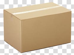 cardboard box , Closed Cardboard Box transparent background PNG clipart