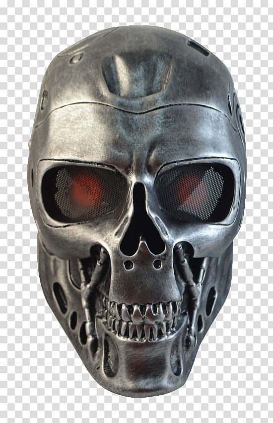 Terminator Mask Masquerade ball Skynet Face, Terminator head transparent background PNG clipart