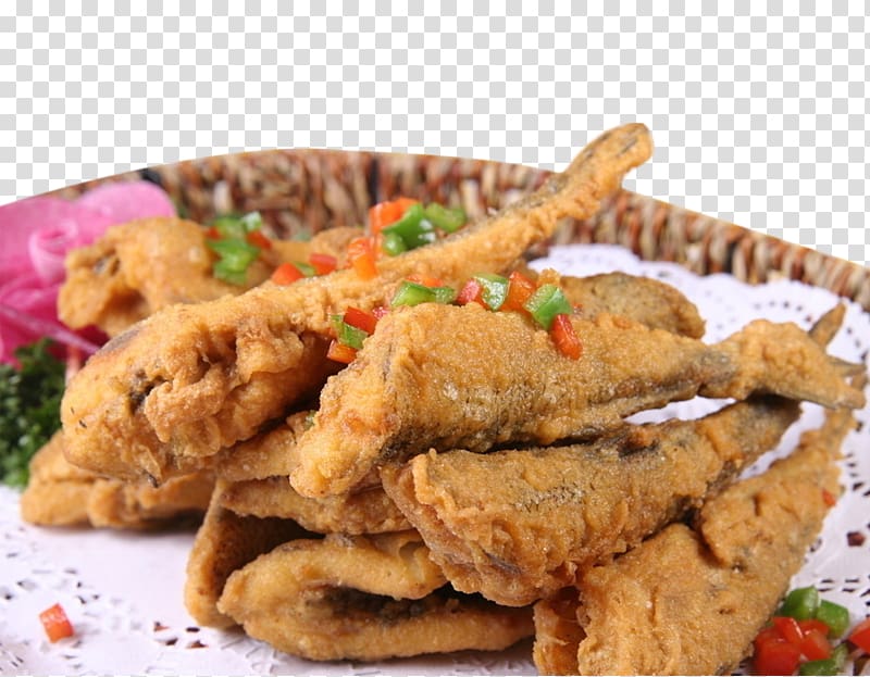 Fried chicken Thunnus Fried fish Sashimi Chicken fingers, Pepper and pepper transparent background PNG clipart