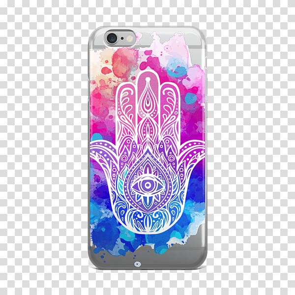 Hamsa iPhone 7 Watercolor painting Design Illustration, design transparent background PNG clipart