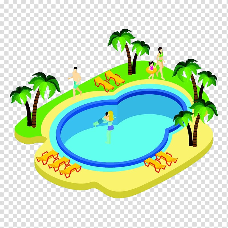 Swimming pool Cartoon, Nice swimming pool transparent background PNG clipart