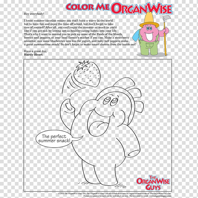 Coloring book Child Healthy diet The OrganWise Guys, child transparent background PNG clipart
